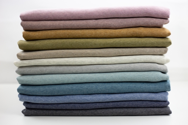 Alpenfleece - Uni - Mila - khaki melliert - hoher Baumwollanteil